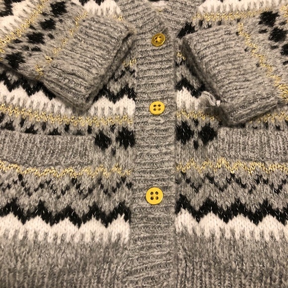 Cat & Jack Gold/Black/Gray/White Sweater - Picture 3 of 4